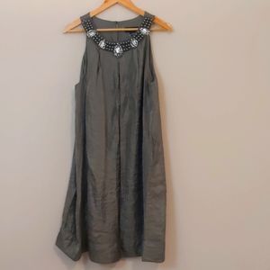 R&M Richards simmery cocktail dress with embellished neck